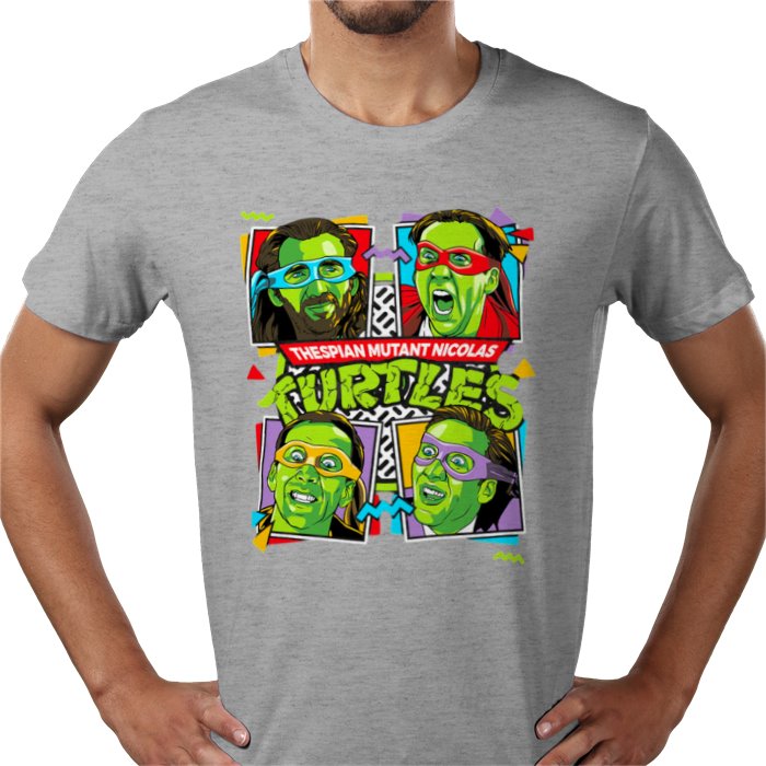 Nicolas Cage x Teenage Mutant Ninja Turtles — Thespian Mutant Nicholas Turtles T-Shirt