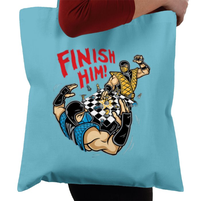 Mortal Kombat - Finish Him Chess Tote Bag