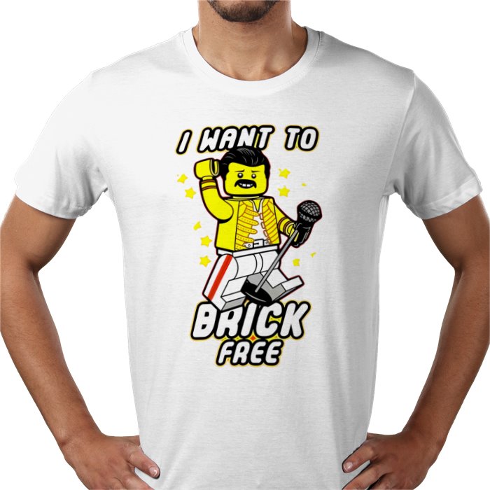 Freddy Mercury - Brick Free T-Shirt