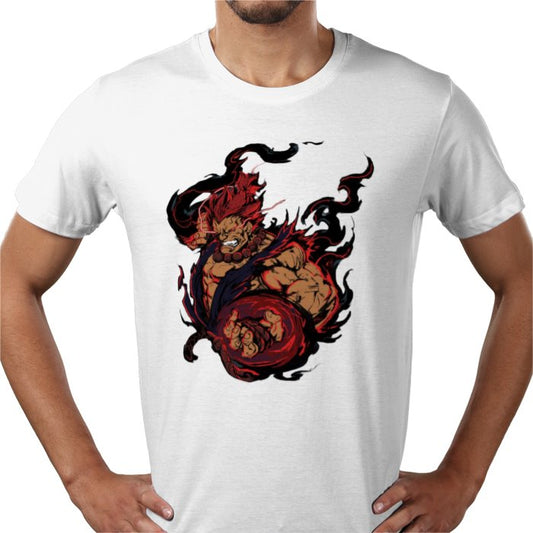 Street Fighter Akuma T-Shirt | Raging Demon Retro Gaming Graphic Tee