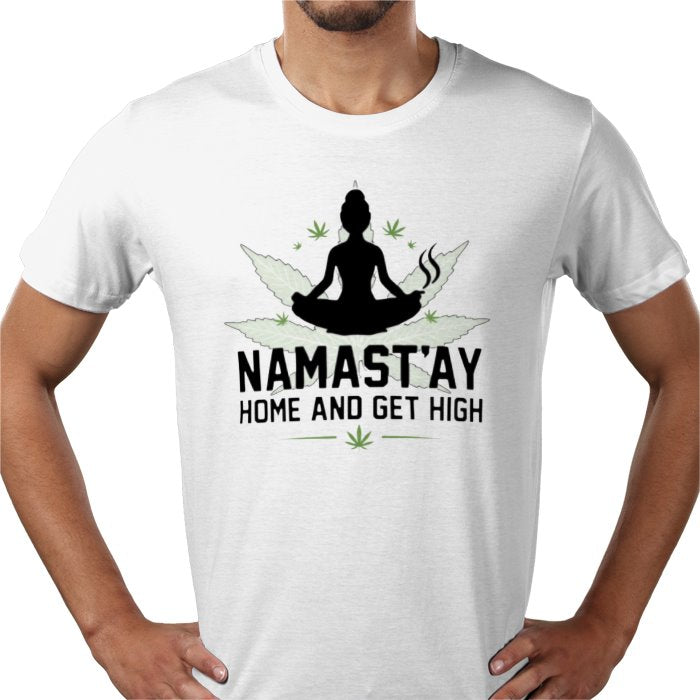Nama'Stay Home - Funny Cannabis Yoga T-Shirt