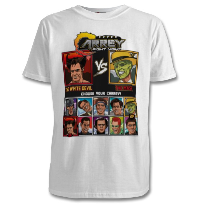 Jim Carrey & Fight Night & Street Fighter - Super Carrey Fight Night T-shirt