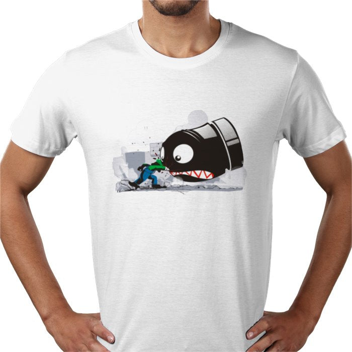 Super Mario Bros — Luigi Punching Bullet Bill T-Shirt