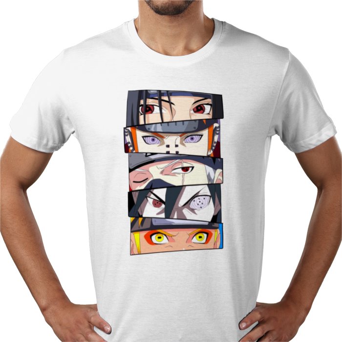 Naruto Eyes T-Shirt | Sharingan & Rinnegan Anime Tee