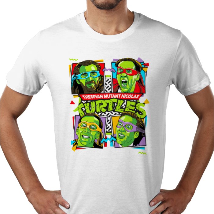 Nicolas Cage x Teenage Mutant Ninja Turtles — Thespian Mutant Nicholas Turtles T-Shirt