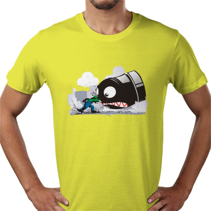 Super Mario Bros — Luigi Punching Bullet Bill T-Shirt