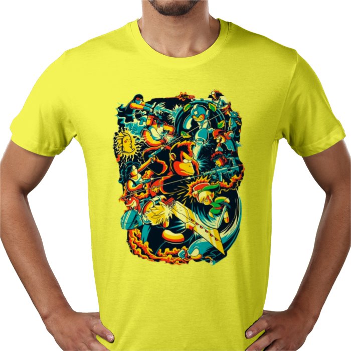 Retro Gamer Collage T-Shirt | Classic 80s 90s Gaming Graphic Tee