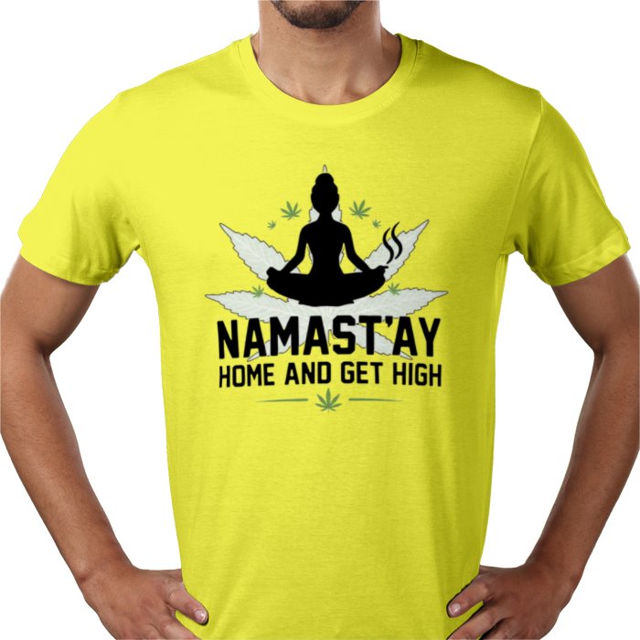 Nama'Stay Home - Funny Cannabis Yoga T-Shirt