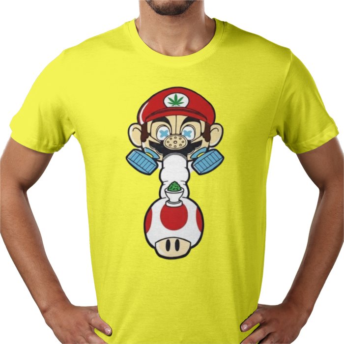 Super Mario's Bong T-Shirt | Funny Gaming 420 Parody Tee