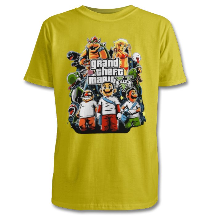 Grand Theft Auto & Super Mario Bro's - Grand Theft Mario T-shirt