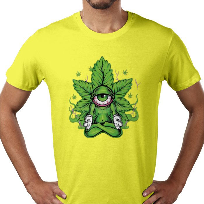 Cannabis Meditating Leaf - Chill 420 T-Shirt