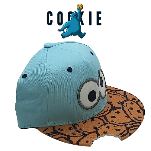 Cookie Monster Flat Cap With Bite Chunk
